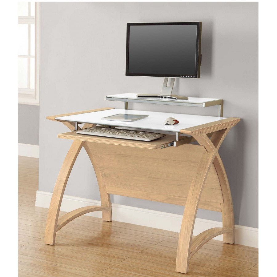 Curve Home Office Desk - Walnut, Oak or Grey Oak